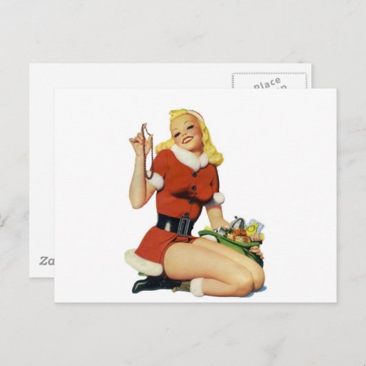 Cartes Pour Fêtes Annuelles Pinceau de Noël (Devant / Derrière)