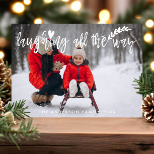 Cartes Pour Fêtes Annuelles Pinceau de Noël Photo à rire tout au long de Scrip