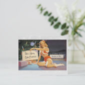 Cartes Pour Fêtes Annuelles Pinceau de Noël rétro (Debout devant)