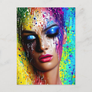 Cartes Pour Fêtes Annuelles Pinceaux de peinture en verre lisse brillant coups