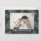 Cartes Pour Fêtes Annuelles Pine Boughs | Happy Holidays Photo (Devant)