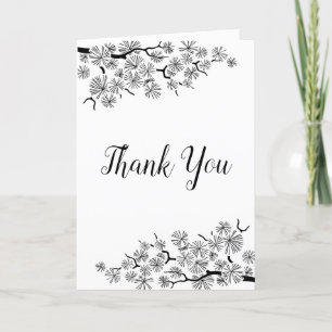 Cartes Pour Fêtes Annuelles Pine Branche noir blanc
