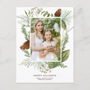 Cartes Pour Fêtes Annuelles Pine cône et branches de sapin accueil de vacances