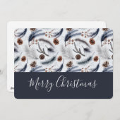 Cartes Pour Fêtes Annuelles Pine Cones et aiguilles de pin Noël Motif (Devant / Derrière)