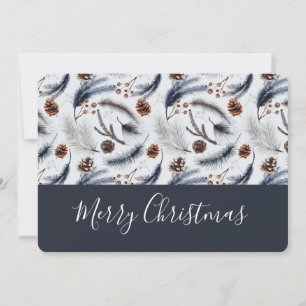 Cartes Pour Fêtes Annuelles Pine Cones et aiguilles de pin Noël Motif