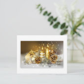 Cartes Pour Fêtes Annuelles Pine Cones et bougies de Noël (Debout devant)