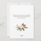 Cartes Pour Fêtes Annuelles Pine Cones Fir Wreath Joyeux Noël Salutation Hol (Dos)