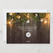 Cartes Pour Fêtes Annuelles Pine de Noël cônes Entreprise Salutation rustique (Dos)