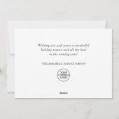 Cartes Pour Fêtes Annuelles Pine de Noël cônes Entreprise Salutation rustique (Dos)