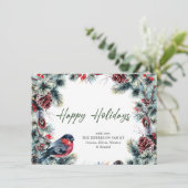 Cartes Pour Fêtes Annuelles Pine de Noël cônes Salutation rustique (Debout devant)