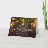 Cartes Pour Fêtes Annuelles Pine de Noël cônes Salutation rustique Boho (Devant)