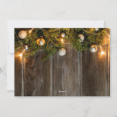 Cartes Pour Fêtes Annuelles Pine de Noël cônes Salutation rustique Boho (Dos)