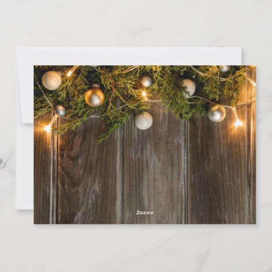Cartes Pour Fêtes Annuelles Pine de Noël cônes Salutation rustique Boho (Dos)