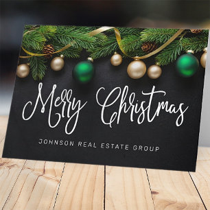 Cartes Pour Fêtes Annuelles Pine de Noël Joyeux Noël