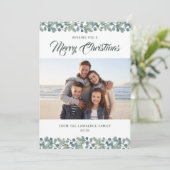 Cartes Pour Fêtes Annuelles Pine Eucalyptus Folio Photo de Noël (Debout devant)