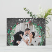 Cartes Pour Fêtes Annuelles Pine on Black Christmas (Debout devant)