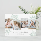 Cartes Pour Fêtes Annuelles Pine | Snowdrop 4 Photo Collage (Debout devant)