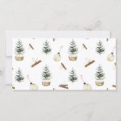 Cartes Pour Fêtes Annuelles Pine Tree Bow Christmas Elegant Photo Custom (Dos)