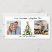 Cartes Pour Fêtes Annuelles Pine Tree Elegant Bow Photo Elegant Christmas (Devant)