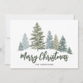 Cartes Pour Fêtes Annuelles Pine Tree Noël rustique (Devant)