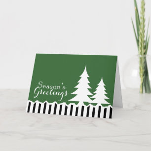 Cartes Pour Fêtes Annuelles Pine Trees voeux de vacances