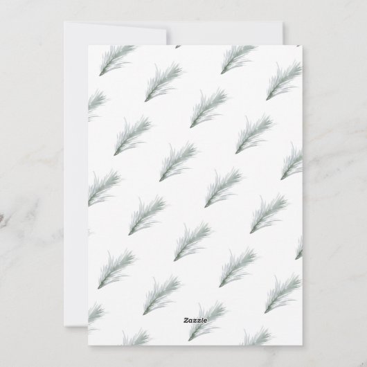 Cartes Pour Fêtes Annuelles Pine Wath Christmas One Photo (Dos)