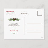 Cartes Pour Fêtes Annuelles Pine Wreath Merry Christmas (Dos)