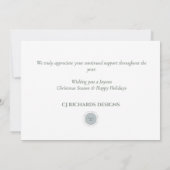 Cartes Pour Fêtes Annuelles Pinecones simples Branches Berries (Dos)