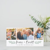 Cartes Pour Fêtes Annuelles Pineneedle Joyeux et brillant Moderne 3 Photo Coll (Debout devant)