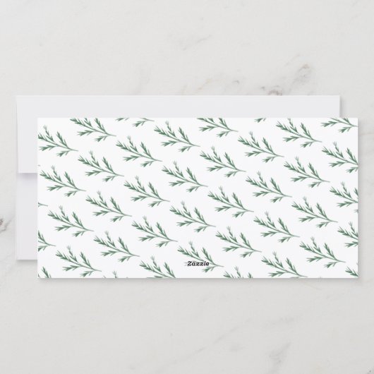 Cartes Pour Fêtes Annuelles Pineneedle Joyeux et brillant Moderne 3 Photo Coll (Dos)