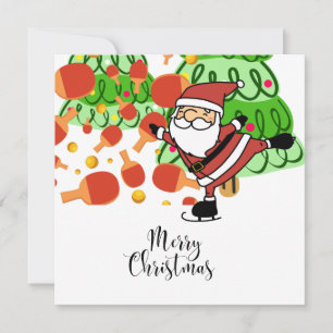 Cartes Pour Fêtes Annuelles Ping pong Noël avec le Père Noël