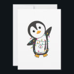 Cartes Pour Fêtes Annuelles Pingouin Christmas Snow Winter Animals Pingouins<br><div class="desc">Le pingouin pour Noël avec des lumières de fées. Animaux amusants avec des cadeaux et de la neige pour les vacances. Aussi drôle pour Noël en juillet. Les pingouins sont des animaux mignons et parfaits pour Noël.</div>