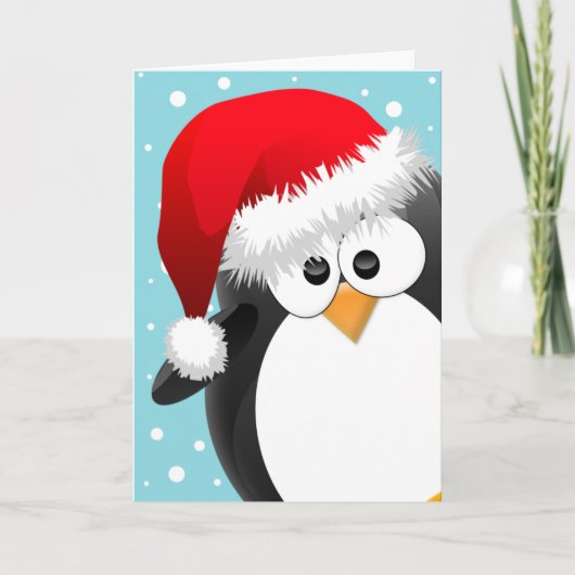 Cartes Pour Fêtes Annuelles Pingouin de Noël (Devant)
