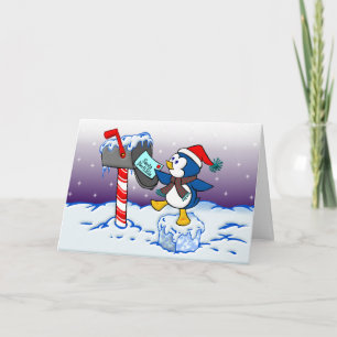 Cartes Pour Fêtes Annuelles Pingouin de Noël