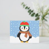 Cartes Pour Fêtes Annuelles Pingouin de vacances (Debout devant)