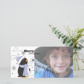 Cartes Pour Fêtes Annuelles Pingouin en Awe (Debout devant)