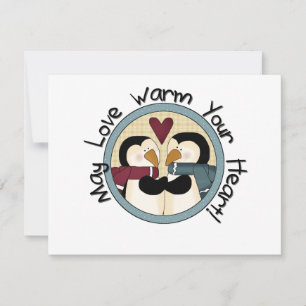 Cartes Pour Fêtes Annuelles Pingouin Love T-shirts et cadeaux de vacances