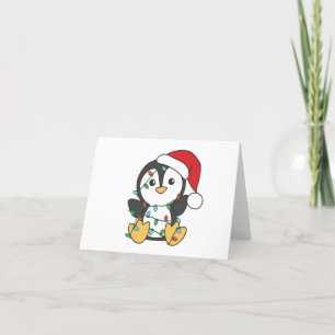 Cartes Pour Fêtes Annuelles Pingouin Noël Animaux d'hiver Pingouines de vacanc