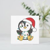 Cartes Pour Fêtes Annuelles Pingouin Noël Animaux d'hiver Pingouines de vacanc (Debout devant)