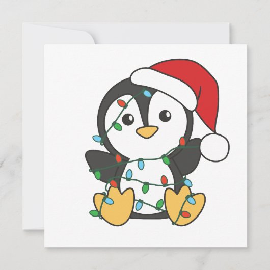 Cartes Pour Fêtes Annuelles Pingouin Noël Animaux d'hiver Pingouines de vacanc (Devant)