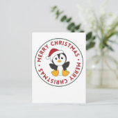 Cartes Pour Fêtes Annuelles Pingouin Noël Neige Animaux d'hiver Pingouins (Debout devant)