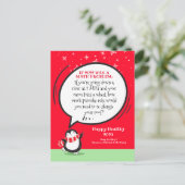 Cartes Pour Fêtes Annuelles Pingouin Nouvel An Drôle problème mathématique Per (Debout devant)