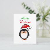 Cartes Pour Fêtes Annuelles Pingouin Père Noël bébé (Debout devant)