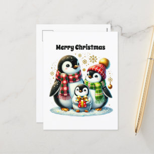 Cartes Pour Fêtes Annuelles Pingouin personnalisable Joyeux Noël