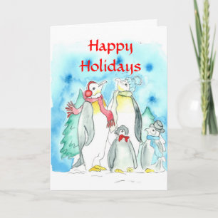 Cartes Pour Fêtes Annuelles Pingouins