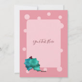 Cartes Pour Fêtes Annuelles Pink and Aqua Happy Holly Days! (Dos)