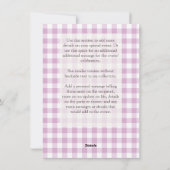 Cartes Pour Fêtes Annuelles Pink Bow Green Garland Backside Message (Dos)