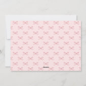 Cartes Pour Fêtes Annuelles Pink Bow Wavy Photo Noël (Dos)