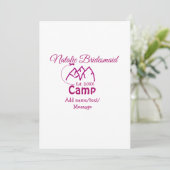 Cartes Pour Fêtes Annuelles Pink camp bridesmaid ajouter nom date année bachel (Debout devant)