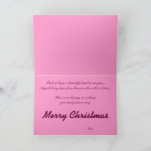 Cartes Pour Fêtes Annuelles Pink Christmas Card (Intérieur)